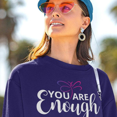 "You Are Enough" Unisex Crewneck Sweatshirt-Sweatshirts-The Miracles Store